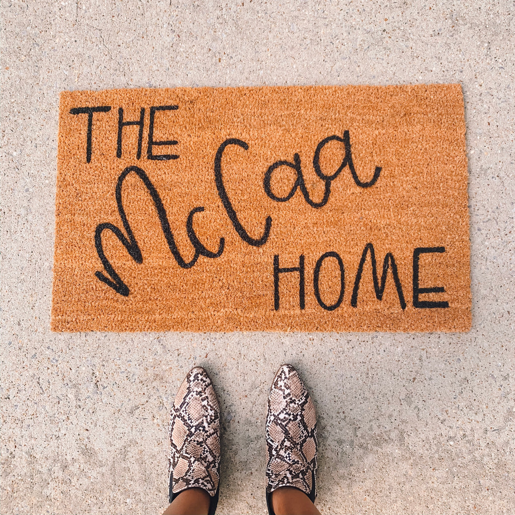 Custom Family Home Doormat